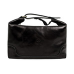 Autumn Leaves // Leather Toiletry Bag // Black