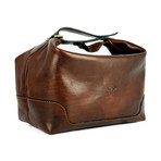 Autumn Leaves // Leather Toiletry Bag // Brown