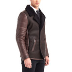 Ethan Leather Jacket // Brown (L)