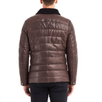 Ethan Leather Jacket // Brown (3XL)