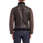 Smith Leather Jacket // Brown (2XL)