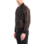 Lewis Blouson Leather Jacket // Bronze (L)