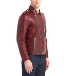 Richard Biker Leather Jacket // Bordeaux (S)
