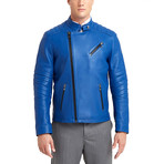 Julio Biker Leather Jacket // Blue (L)