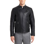 Julio Biker Leather Jacket // Black (XL)