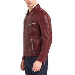Richard Biker Leather Jacket // Bordeaux (3XL)