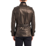 Joseph Leather Jacket // Bronze + Black (S)