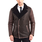 Ethan Leather Jacket // Brown (L)