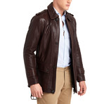 Joseph Leather Jacket // Chestnut (XL)