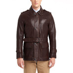 Joseph Leather Jacket // Chestnut (L)