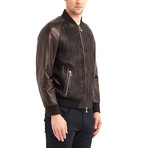 Lewis Blouson Leather Jacket // Bronze (L)