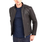 Jace Biker Leather Jacket // Black (2XL)