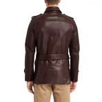 Joseph Leather Jacket // Chestnut (3XL)