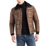 Gregory Leather Jacket // Brown (S)