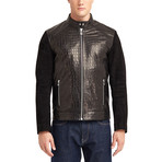 Preston Blouson Leather Jacket // Black (M)