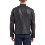 Nathaniel Biker Leather Jacket // Black (L)