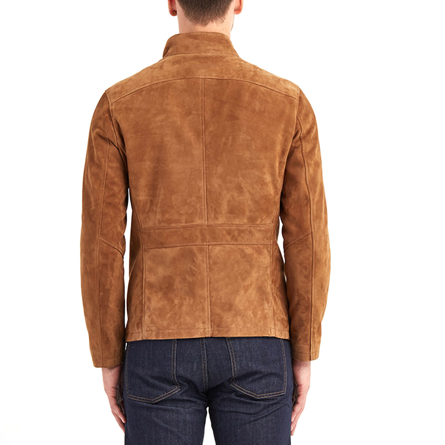 Marco High Collar Leather Jacket // Tobacco (S) - Gilman One - Touch of ...