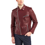 Richard Biker Leather Jacket // Bordeaux (XL)