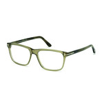 Men's Gray Acetate Rectangle Optical Frames // Dark Green