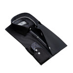 Solid Reversible Cuff Button Down Shirt // Black (3XL)