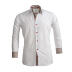 Reversible Cuff Button Down Shirt // White + Blue + Red (3XL)