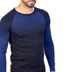 Rowan Wool Sweater // Navy Blue (L)