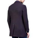 Andre Wool Coat // Brown + Blue (2XL)