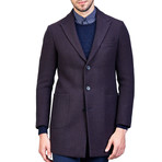 Andre Wool Coat // Brown + Blue (3XL)