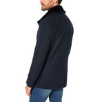 Isaac Wool Coat // Navy Blue (XS)