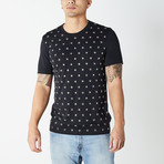 Star T-Shirt // Black + Silver (2XL)