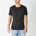 Star T-Shirt // Black + Gold (L)