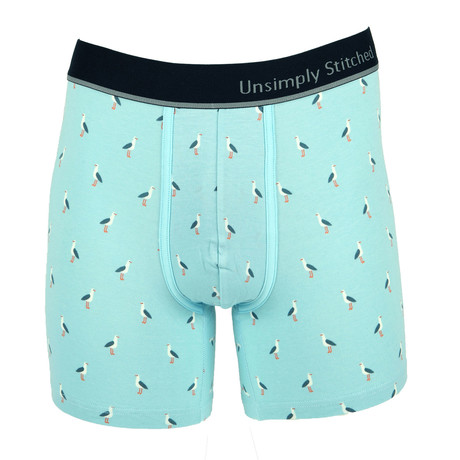 Unsimply Stitched // Seagull Boxer Brief // Light Blue (S)