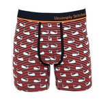 Whale Boxer Brief // Red (XL)