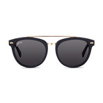Captain Polarized Sunglasses (Matte Black + Smoke)