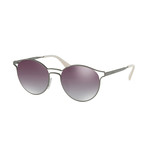 Prada // Women's Sunglasses // Gunmetal + Gradient Gray Mirror