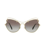 Miu Miu // Women's Sunglasses // Pale Gold + Gray Gradient
