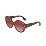 Women's Sunglasses // Burgundy Crystal + Burgundy Gradient