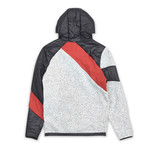 Merritt Track Jacket // Black + Gray + Red (M)