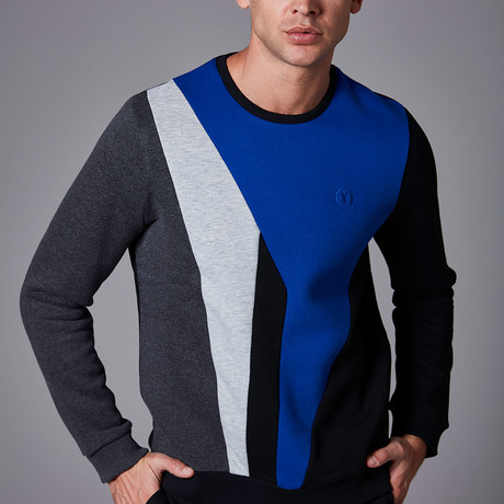 Sweatshirt + Contrast Asymmetric Panels // Gray Melange (XS)
