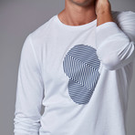 Long Sleeve T-Shirt + Digital Print // White (XS)