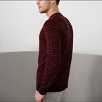 Jacquard Woolen Pullover // Burgundy (XS)