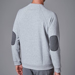 Sweatshirt + Contrast Pocket + Patch Elbow // Gray Melange (S)
