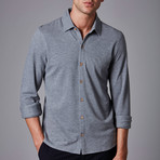 Piquet Casual Shirt // Gray Melange (XL)