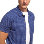 Polo Piquet Shirt + Polka Dots // Navy Blue (XS)