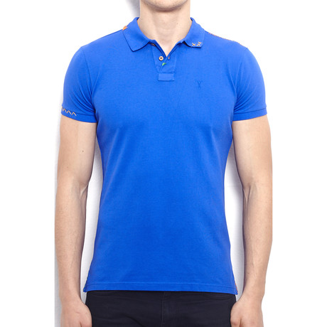 PieceDye Polo Shirt + Embroidery // Parliament Blue (XS)