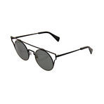 Yohji Yamamoto // Unisex Round Sunglasses // Dirty Gold + Gray