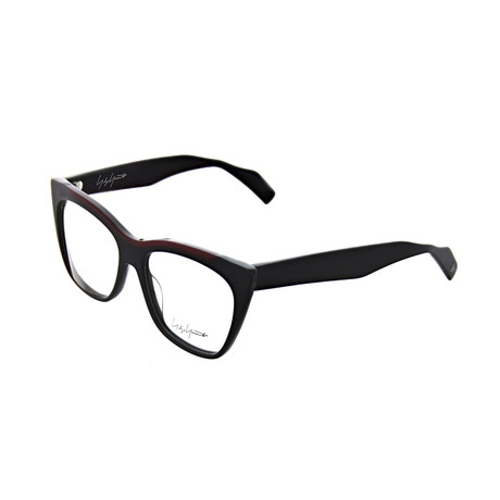 Unisex Square Optical Frames // Black + Red