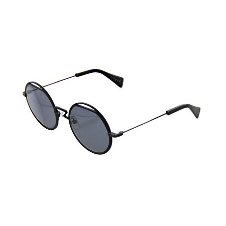 Yohji Yamamoto // Unisex Round Sunglasses // Black + Blue