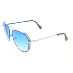 Balmain // Women's BL2532B Sunglasses // Gold + Dark Blue