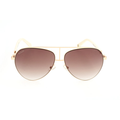 Balmain // Women's BL2103B Sunglasses // Light Gold + Ivory
